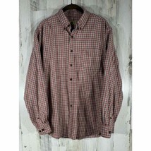 Faded Glory Mens Flannel Shirt Orange Rust Plaid Size XL - $12.45