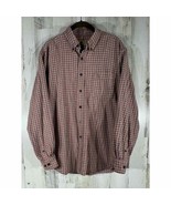 Faded Glory Mens Flannel Shirt Orange Rust Plaid Size XL - £9.73 GBP