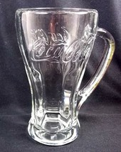 Heavy clear Coca Cola Coke molded handled glass Libbey 6&quot; 12 oz - £7.61 GBP