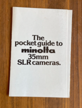 The Pocket Guide To Minolta 35mm SLR Cameras Booklet - £8.12 GBP