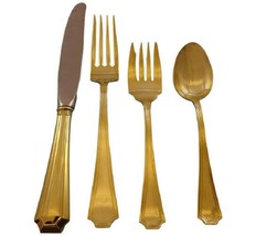 Fairfax by Gorham Sterling Silver Flatware Service 12 Set Gold 48 Pieces - £3,284.15 GBP