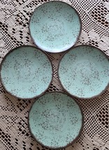 Elama Pryce ~ Four (4) Melamine ~ Lt. Green ~ Speckle Design ~ 8&quot; Salad ... - $29.92