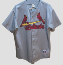 St. Louis Cardinals Vintage 90s MLB Sewn Logo Russell Athletic Gray Jersey M - £19.87 GBP