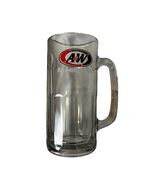 A&amp;W Root Beer All American Food Glass Mug 6” Heavy Clear Logo Drinking S... - $329.07 MXN