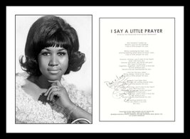 ULTRA RARE - ARETHA FRANKLIN - MUSIC LEGEND - AUTHENTIC HAND SIGNED AUTO... - £157.37 GBP