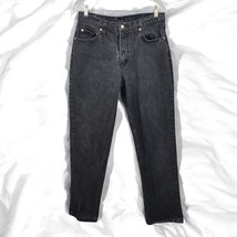 Vintage Jordache Jeans Woman 13/14 Black High Waist Mom Fit Straight Leg... - $15.79