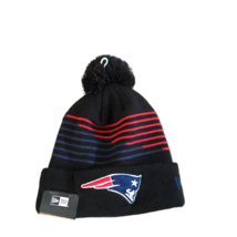 New NWT New England Patriots New Era Zig Zag Logo Cuffed Pom Knit Beanie Hat - £19.67 GBP