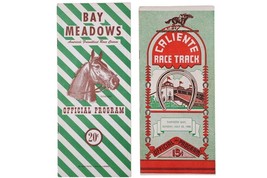 1950&#39;s Bay Meadowns Racetrack Program and Caliente Mexico - £54.79 GBP