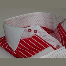 Men Shirt J.Valintin Turkey Usa Egyption Cotton High Collar 1594-24 Red image 3