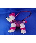 Poochie &amp; Co Little Girls Plush Pink Poodle Dog Animal Purse Handbag- Toy- - £9.58 GBP