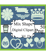 Mix Shapes Digital Cliparts Vol. 19 - $2.00