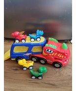 Happy Journey Dinosaur Toy Truck with 2 layer Dinosaur Car Hauler ^ - $33.95 CAD