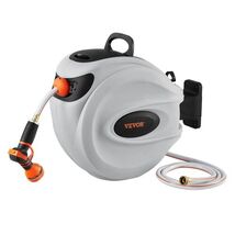 Retractable Hose Reel Water Hose Reel 65'x5/8" 180° Swivel Wall-Mounted - $109.55