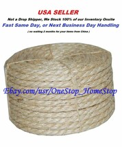 3/8&quot; X 50&#39; Natural Sisal Rope Coils Garden Decking, Cat Scratching Post ... - $15.70 CAD