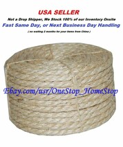 3/8&quot; X 50&#39; Natural Sisal Rope Coils Garden Decking, Cat Scratching Post ... - £9.02 GBP