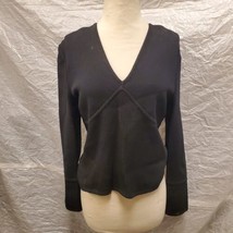 St. John Basics Women&#39;s Black Long Sleeve Sweater, Size S - £77.31 GBP