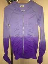 Athleta Cadence Electric &amp; Pansy Purple Full Zip Athletic Hoodie Seamless Sz Xs - £38.82 GBP