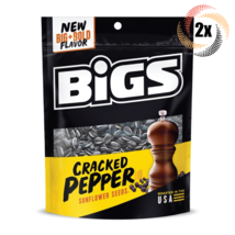 2x Bigs Cracked Pepper Flavor Sunflower Seed Bags 5.35oz New Big &amp; Bold Flavor! - £13.62 GBP