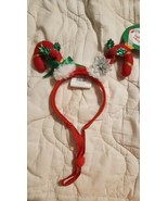 Merry &amp; Bright Candy Canes Accessory Sm/Med Christmas Jingle Bell Dog He... - $12.17 CAD