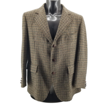 Orvis Men&#39;s Harris Tweed Wool Brown 3-Button Sport Coat Jacket Blazer 44R - $133.26