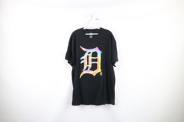 MLB Mens XL Faded Rainbow Tie Dye Detroit Tigers Baseball Old English D T-Shirt - £27.65 GBP