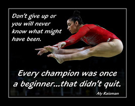 Aly Raisman Inspirational Gymnastics Motivation Quote Poster Print Wall ... - $437.71 MXN+