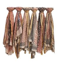 Beach Wrap Pareo, Hand Block Printed Cotton Sarong, Long Scarf, Large Sa... - $257.35 MXN+