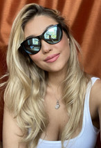 New Polarized REVO RE103799 Black Cats Eye Blue Mirrored Women&#39;s Sunglasses - £119.46 GBP