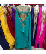 Stylish Abaya Long Hand Work Dubai Islamic Kaftan Farasha Gown Dress Mor... - $105.00