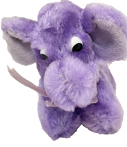 Rare Vintage Wonder Toys Co Miniature Purple Plush Elephant 4 inches - $14.83