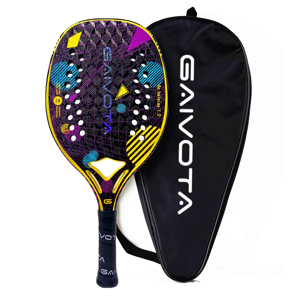 GAIVOTA 2023 New beach Tennis racquet 3K drill with rough face+protective bag - £162.99 GBP
