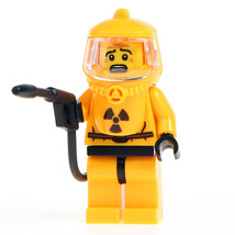 Nuclear Biohazard Yellow suit Single Sale Minifigures Block toy - £2.51 GBP
