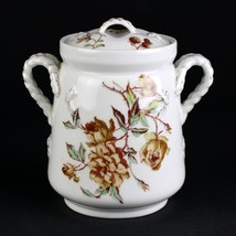 Haviland Limoges Sepia Brown Rose Tea, Biscuit Jar, Antique Schleiger 1154 6&quot; - £59.87 GBP