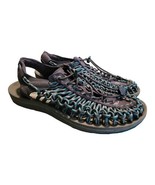 Keen Womens Uneek Womens Size 10 Gray &amp; Teal Slip-On Sandals Round Cord  - £23.94 GBP
