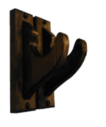 Rustic Wooden Gun Rack Hangers Rifle Shotgun Sword Classic Wall Mount Di... - $19.99