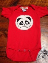 Lil Fishy USA Handmade 6 Mo Short Sleeve One Piece Red Panda Bear Unisex... - £19.66 GBP