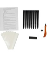 Majek Tour Pro Black Std Size Golf Grips &amp; Kit (8 grips, tape, +see detail) - $52.20 CAD