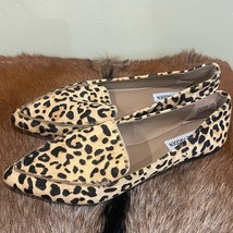 Steve Madden 8.5 NEW Feather Cow Hair Leopard Print Loafer Pointed Flats  - £18.23 GBP