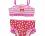 NWT DC Comics Batgirl Batman Girls Pink Ruffle Bikini Swimsuit 18 Months - $7.99
