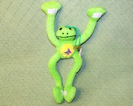 Plush Hanging Frog With Suction Sticky Hands 12" Rhode Island Novelty Stuffed - £8.47 GBP