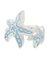 Blue starfish stretch ring - $12.86