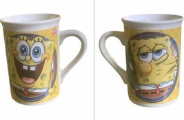 SpongeBob Squarepants Coffee Mug Cup 2014 Viacom 2 Faces 8 Ounces - £10.26 GBP