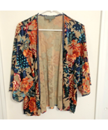Anthropologie Sunday In Brooklyn Kimono Oversized Small Floral Burnout V... - £29.58 GBP
