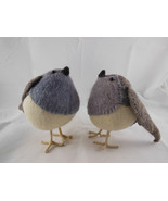 Vintage 5&quot; Cream &amp; Grey Standing Bird Christmas Tabletop Decoration Wire... - $21.77 CAD