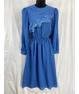 Vintage Melissa Petites Cape Blue Dress Sheer Women&#39;s Size 4 Cocktail Em... - £24.92 GBP