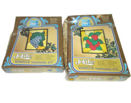 JoLite Stained Glass Craft Kit Lot Vintage Simulated Window Hanging Kits Boxed - £19.54 GBP