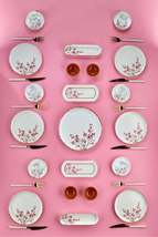 Lux Ceramic Handmade 6 Person 21 Piece Sakura Blossom Breakfast Set, Set - £67.14 GBP