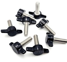 M8 x 25mm Thumb Screw T Bolts Black Clamping Tee Wing Knob Stainless 8mm 10 Pack - £16.99 GBP