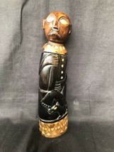 Ancien Bois Africain Statue Avec Intérieur Mère De Pearle. Con Être Used... - £146.16 GBP