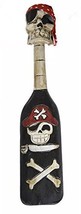 Flying Pirate Bones Blood Knife Skull Skeleton Woodcarving With Detachable Wings - $24.69